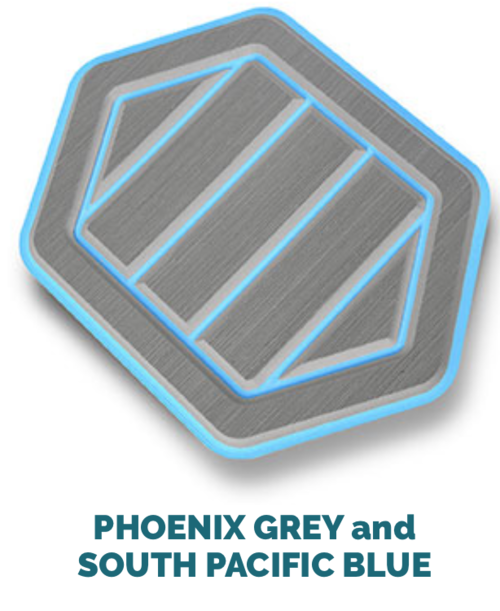 phoenix grey and south pacific blue